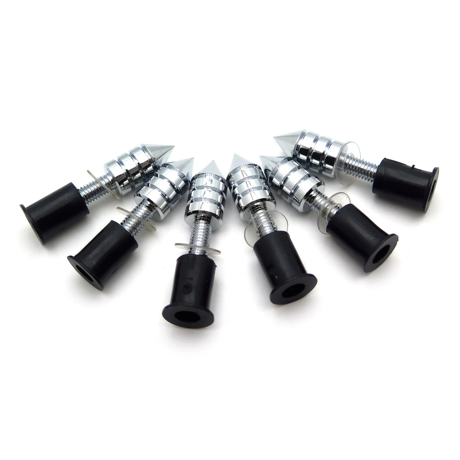 Chrome Spike Bolts for Windscreen Fairing License Plate Mounting (Universal)