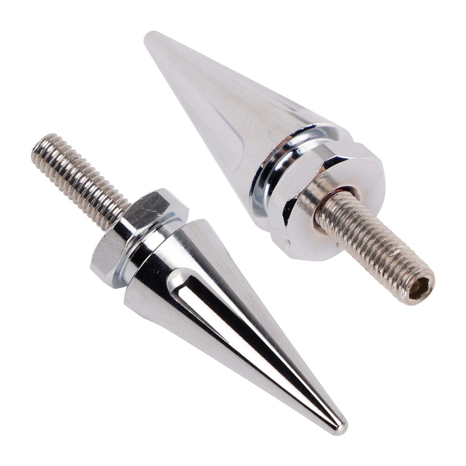 Set of 4 Silver Spike Windshield Fairing Bolts for Harley Touring Road Glide (2015–2025)