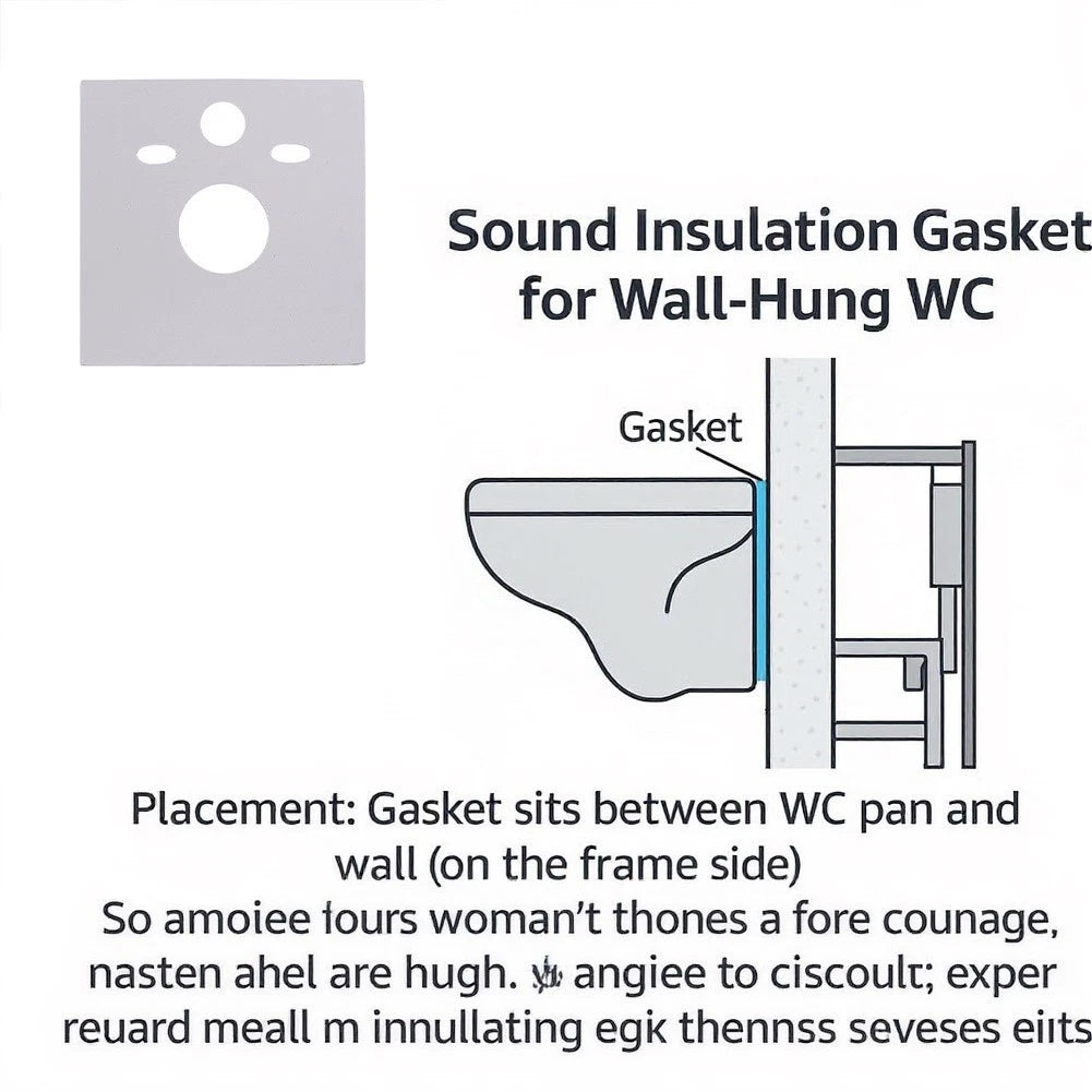 Soundproofing Mat for Grohe Wall Hung Toilet Frames (EVA Construction)