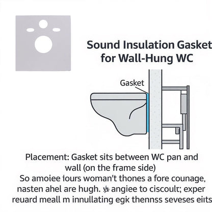 Soundproofing Mat for Grohe Wall Hung Toilet Frames (EVA Construction)