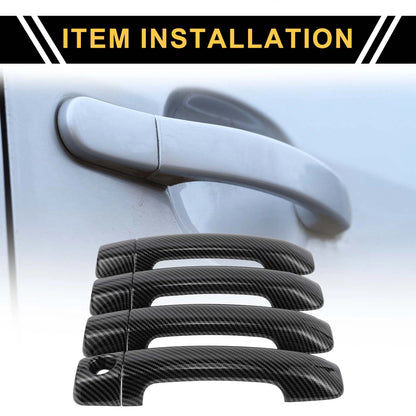 4pc Exterior Door Handle Covers Replacement for Toyota Tundra (2007–2020) Carbon Fiber