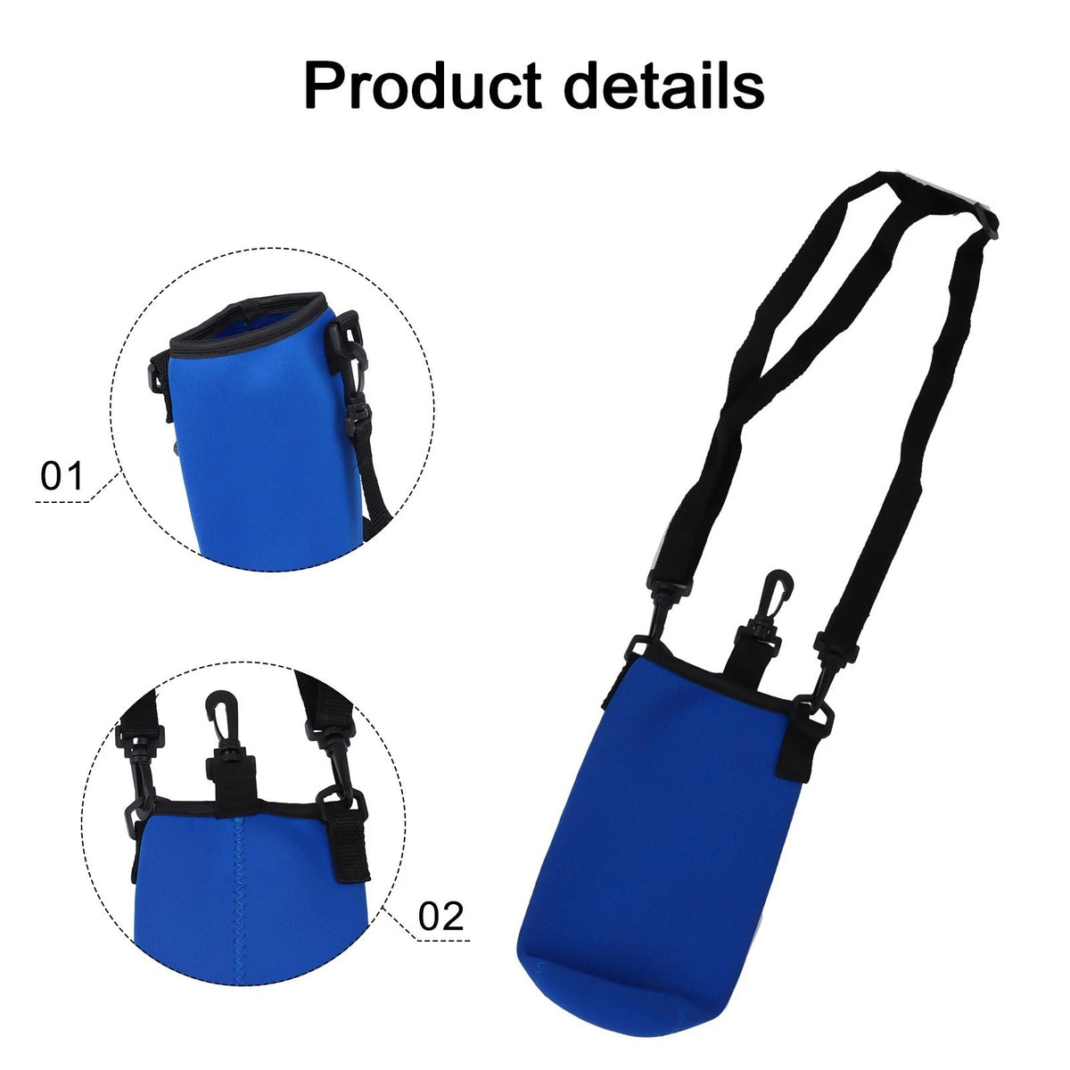 Insulated Water Bottle Carrier Pouch for Outdoor Use