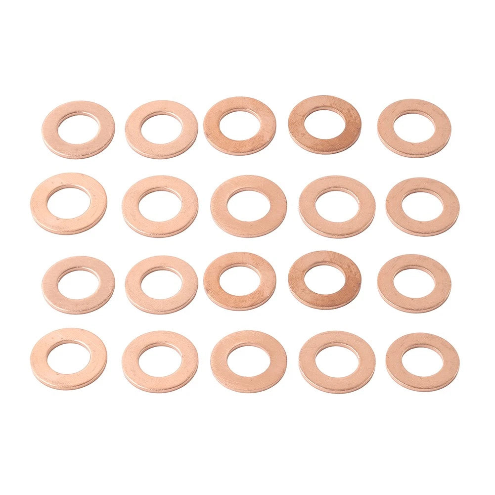 20Pcs M121.5 Copper Oil Drain Plug Gasket Seal Ring Universal