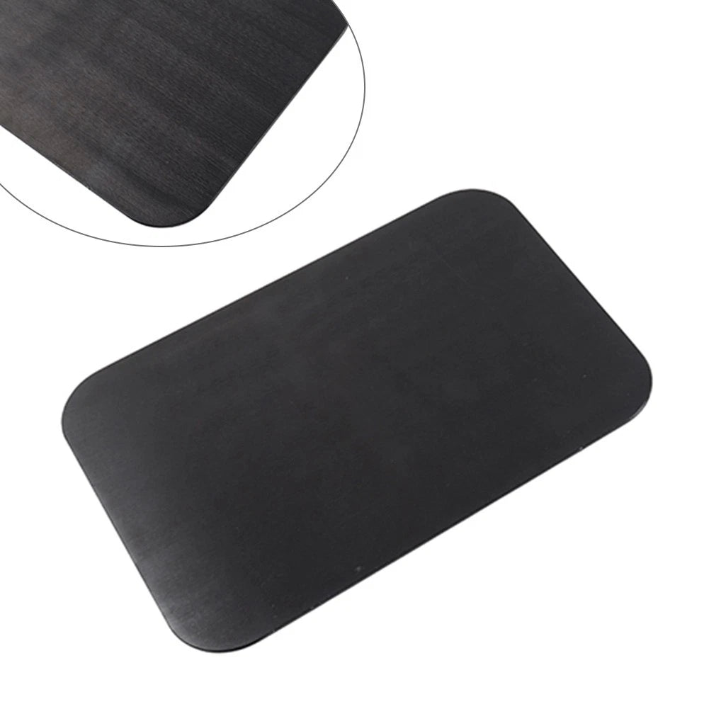 2X Aluminum License Plate for Motorcycle (Quadrilateral, Black)