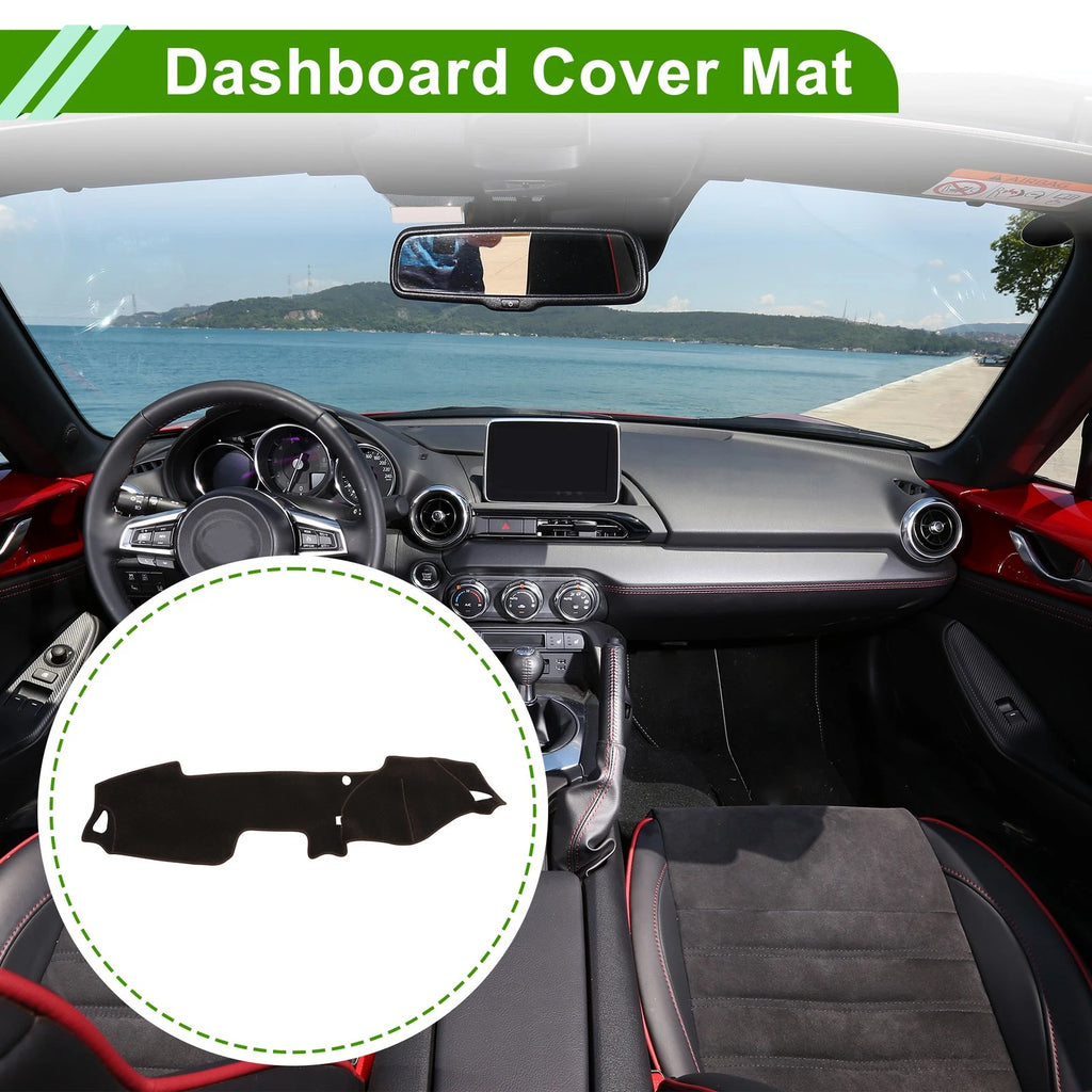 Dash Cover for Mazda MX-5 No HUD Dashboard Polyester Brown (2015–2022)