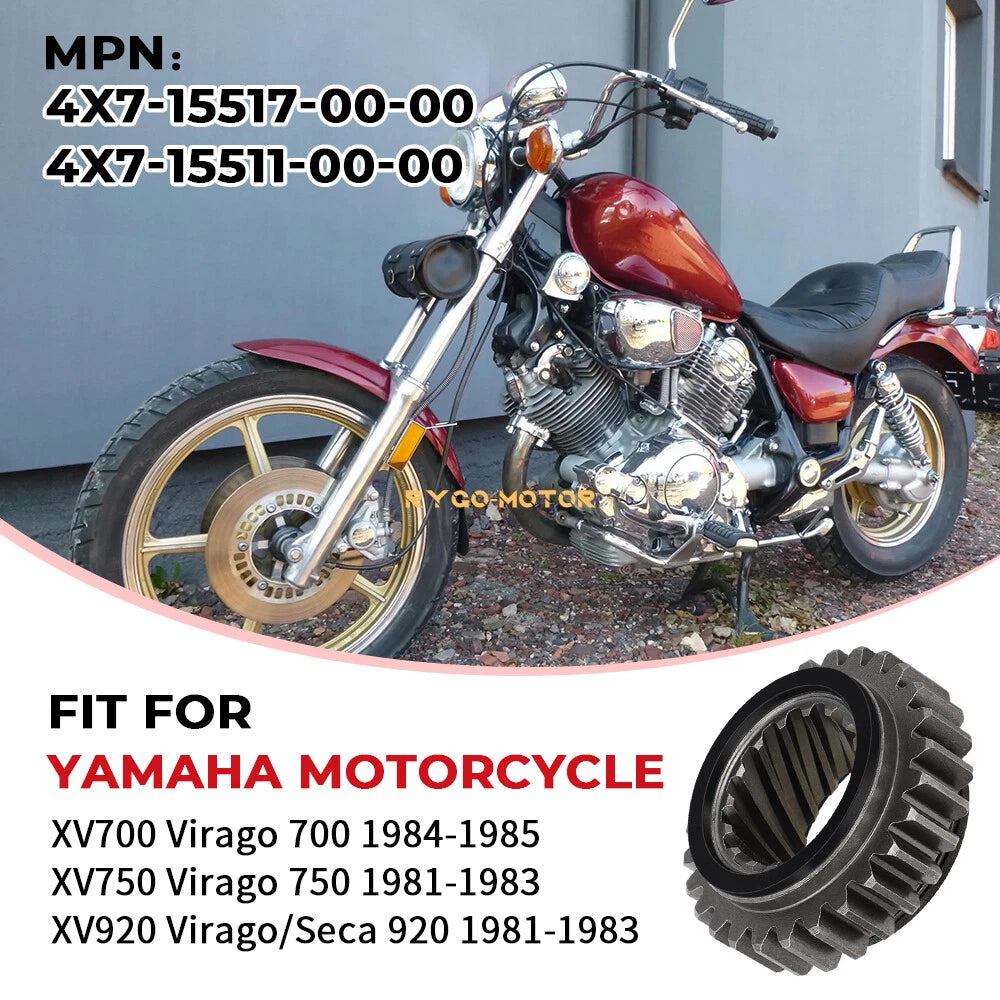 Set of 2 Starter Gears for Yamaha Virago 920 XV920 (1981–1983) 4X7-15511-00-00 4X7-15517-00-00