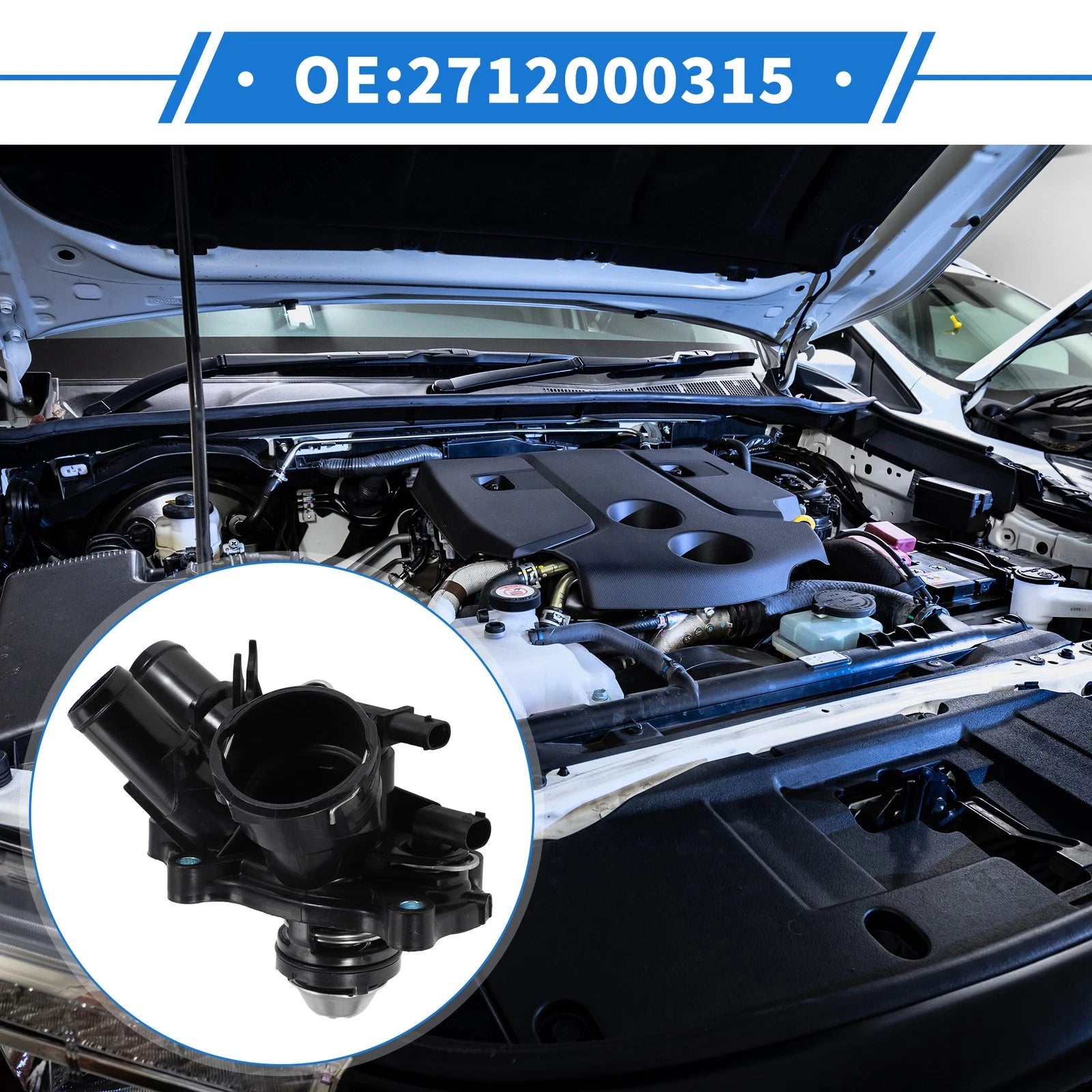 Engine Coolant Thermostat Housing Assembly Replacement for Mercedes-Benz C250 (2015–2019)
