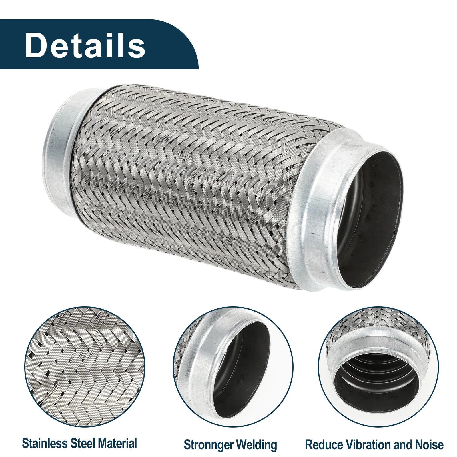 Exhaust Flex Pipe for Universal Applications (3.07 Inch OD)