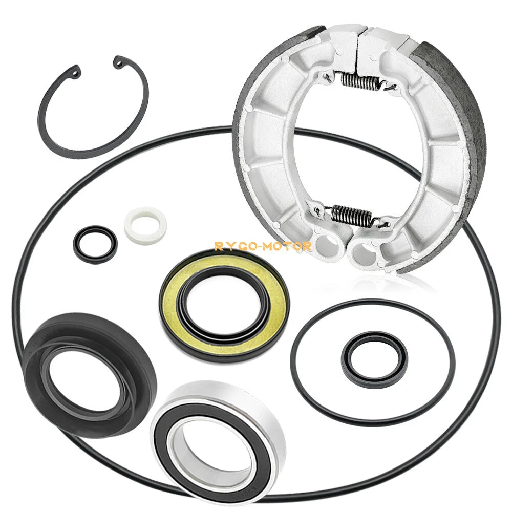 Rear Brake Drum Bearing Seals Kit & Shoes for Honda Rancher 420 TRX420FM (2007–2013)