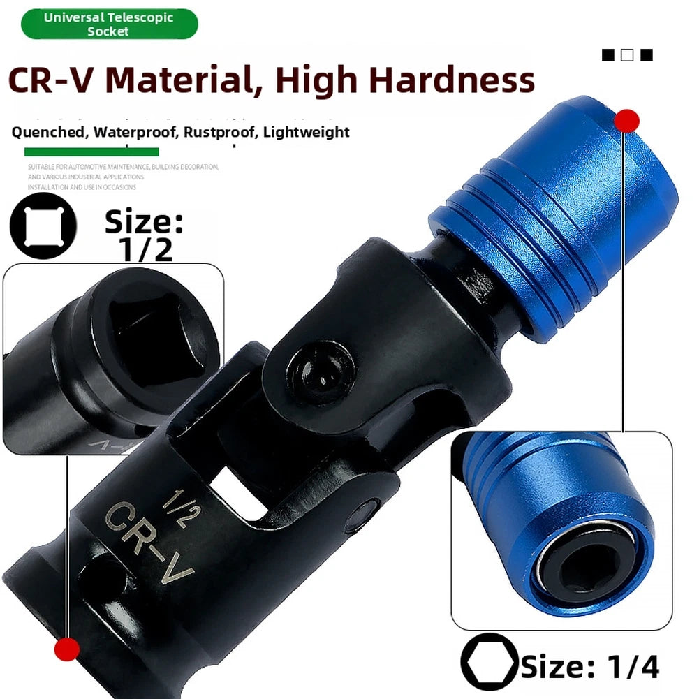 Swivel Joint Socket Adapter for Electric Wrench (360 Degree Rotation)