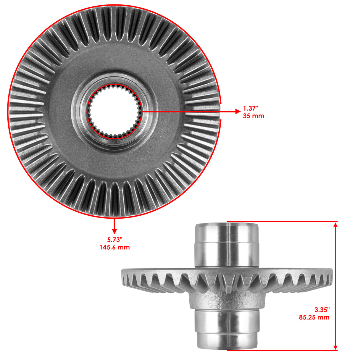 Rear Differential Gear Pinion Kit for Honda TRX420TE Rancher 2007-2014