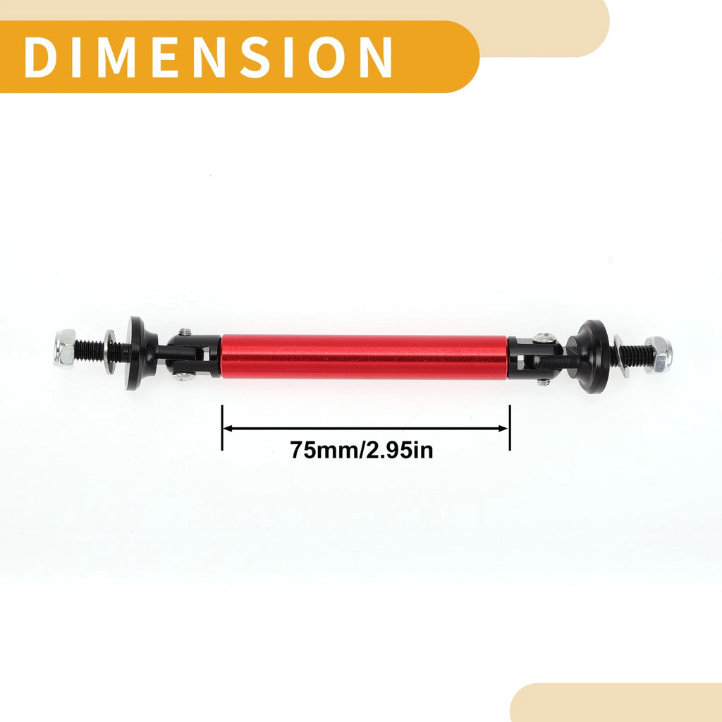 2X Adjustable Front Bumper Lip Splitter Strut Support Bars for