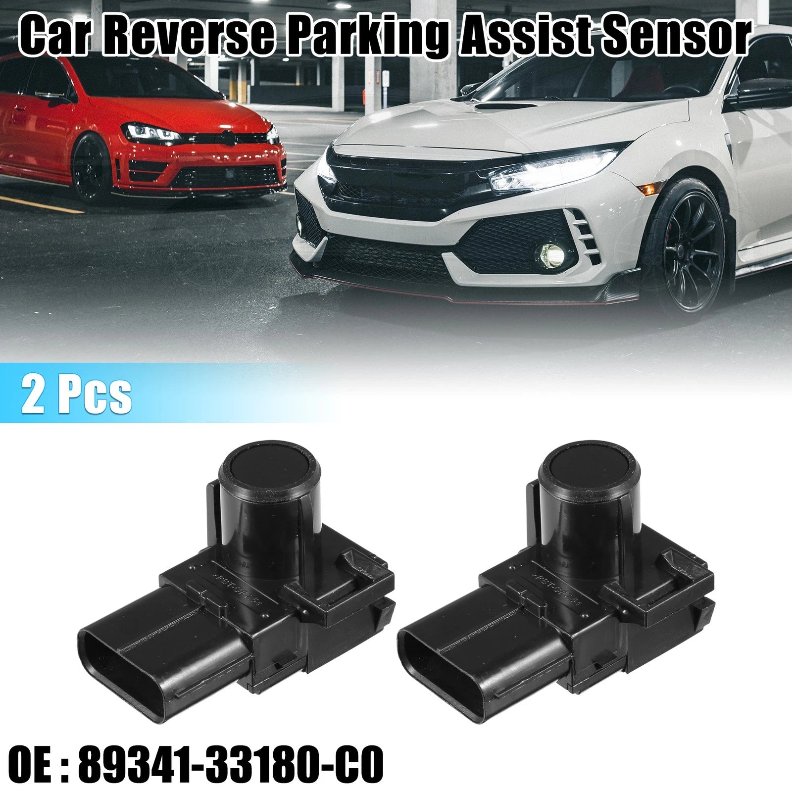 2 Pcs Parking Assist Sensor for Toyota Rear Bumper PDC (2010–2019)