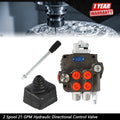 2X Spool 21 GPM Hydraulic Directional Control Valve for Tractor Loader (w/Joystick)
