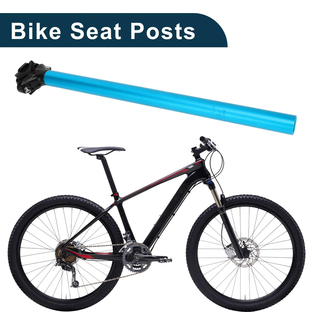 Seat Post for Bike Aluminum Alloy Adjustable Angle 27.2x450mm Blue