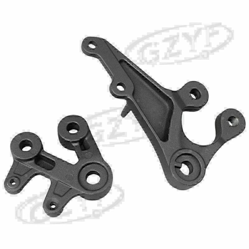 Front Rider Footrest Pegs Brackets for Suzuki GSXR1000 (2005–2010) Black