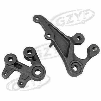 Front Rider Footrest Pegs Brackets for Suzuki GSXR1000 (2005–2010) Black
