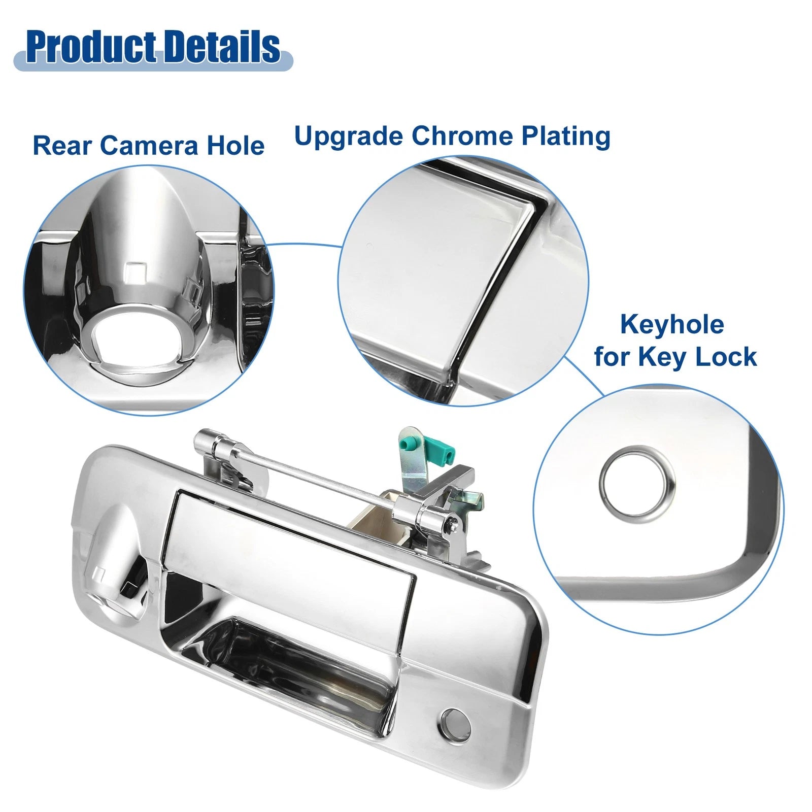 Rear Door Liftgate Latch Handle Replacement for Toyota Chrome (2005–2015)