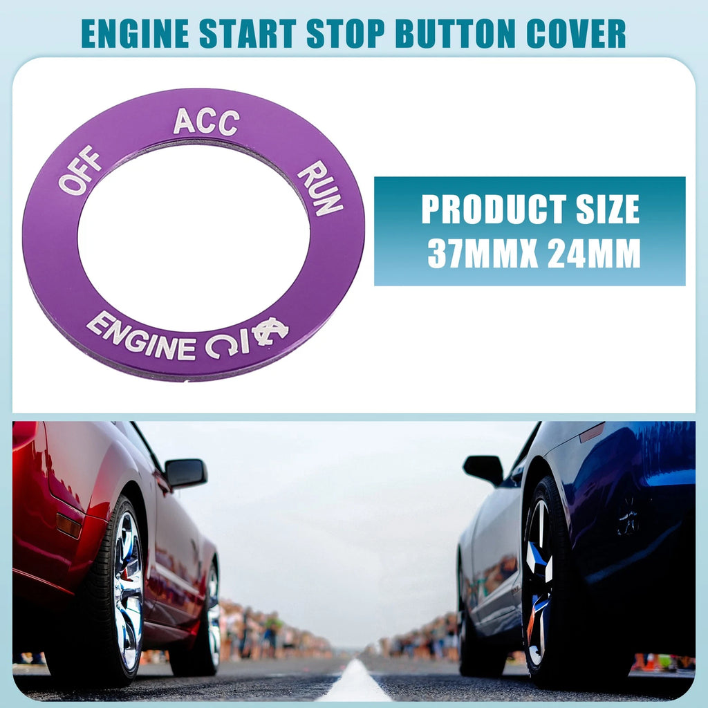 Engine Start Stop Button Trim Sticker Replacement for Dodge Charger (2010–2020)