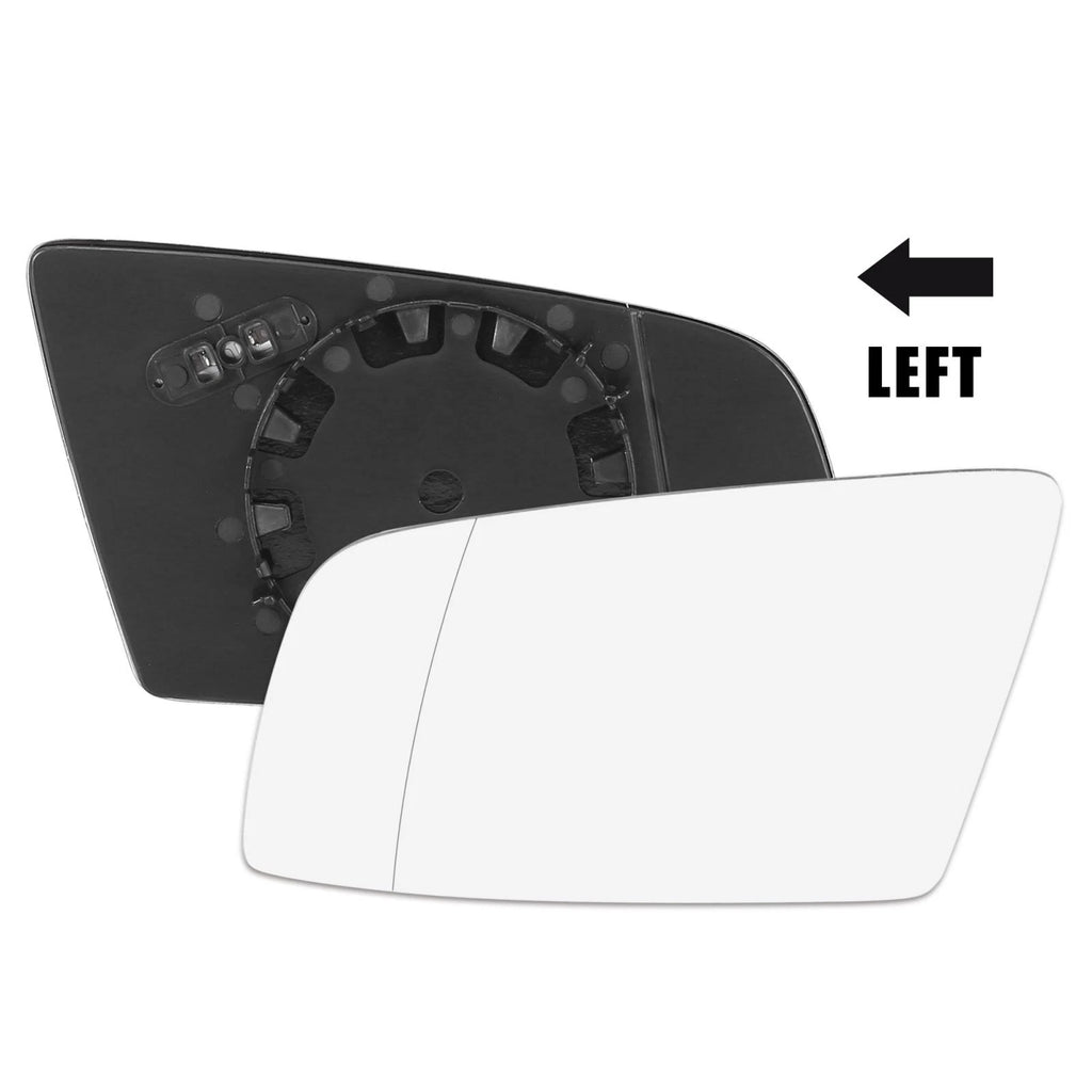 Left Heated Mirror Glass with Backing for BMW 550i 525i 528i (2011–2017)