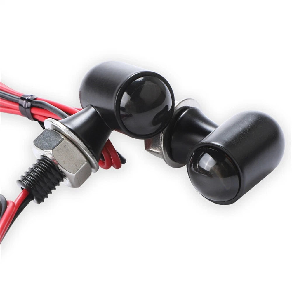 2X Amber LED Turn Signals for Universal Motorcycle (Mini Lamp)