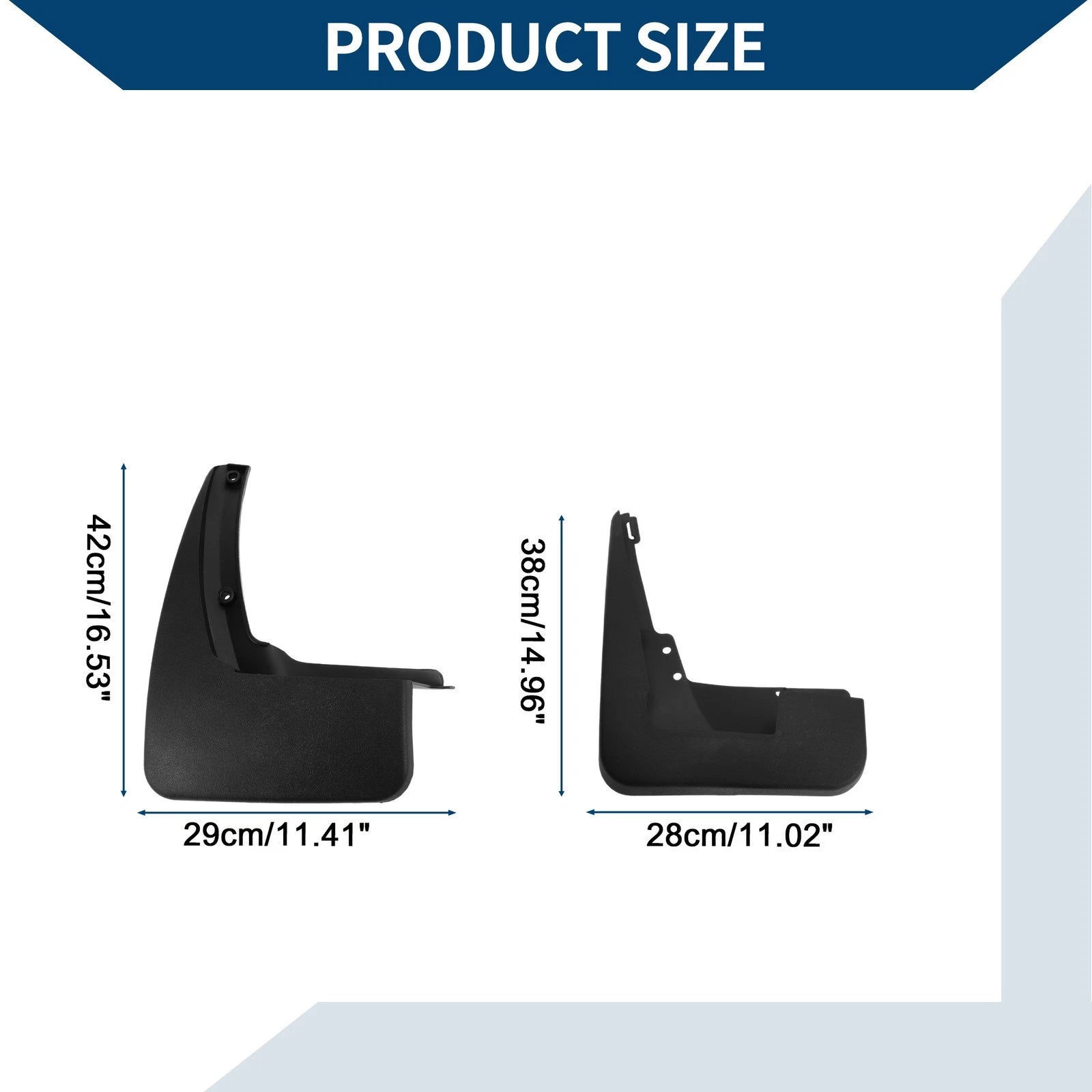 Mud Flaps Splash Guards 1 Set Replacement for Mercedes GL350 GL450 (2008–2012)