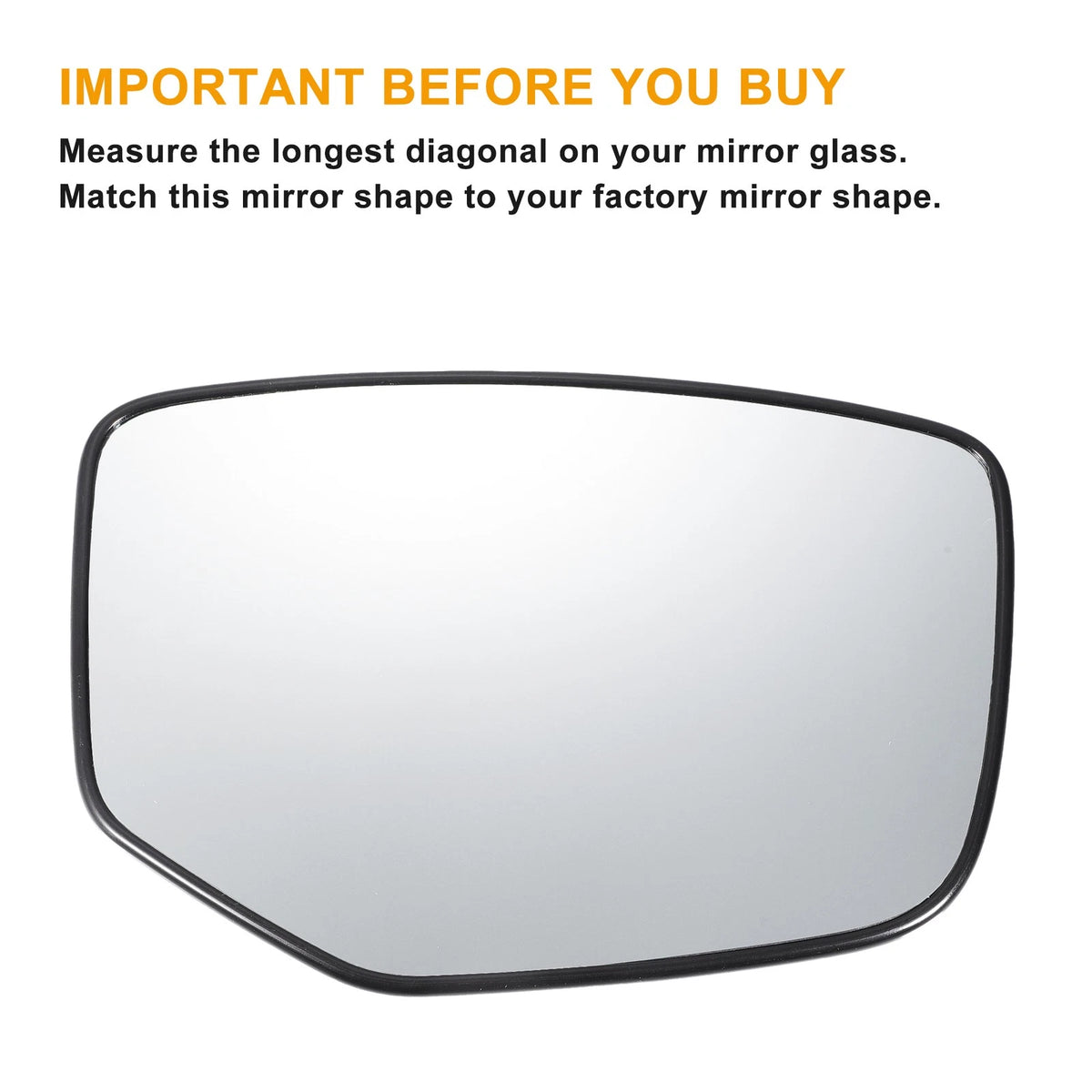 Pair Mirror Glass w/ Back Heated for Honda Accord (2008–2010)