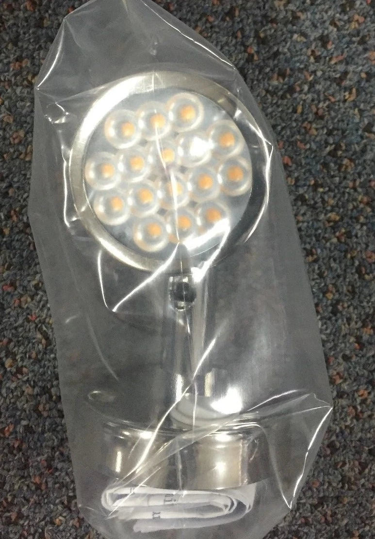LED Reading Light for Caravan Boat (12V) - 16 LEDs, 154 Lumens, Stainless