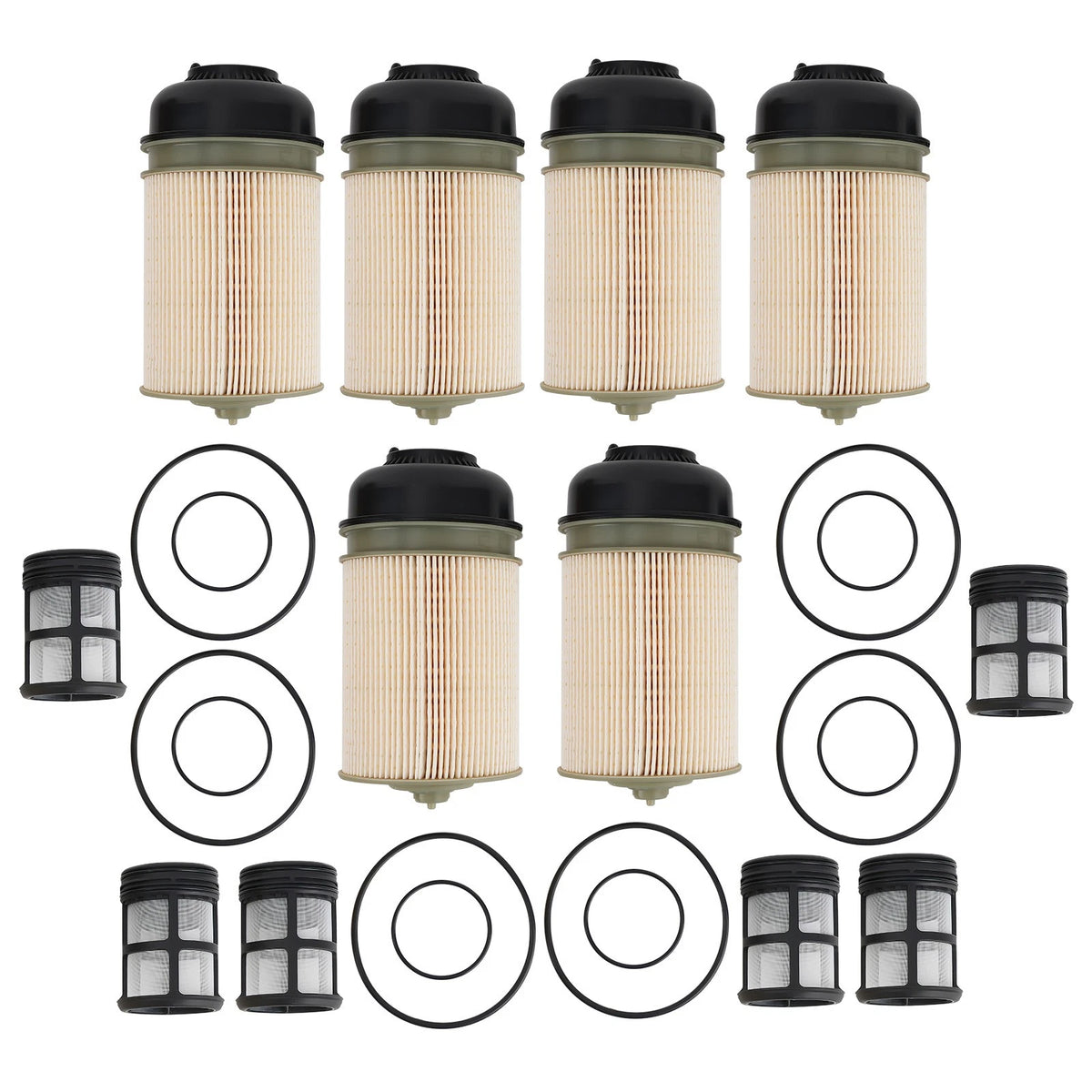 6X Fuel Filter Kit PF9908 for Detroit Diesel Freightliner DD13-DD16