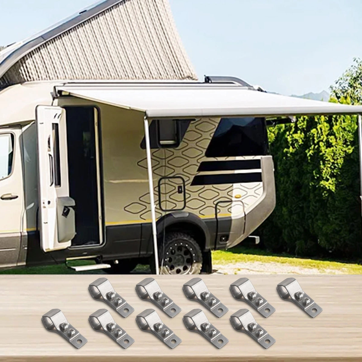 Sunshades for - Adjustable Stainless Steel Clamps