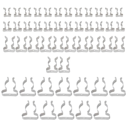 48-Piece Spring Terry Clip Set 10mm/12mm/19mm/25mm for Shed Garage