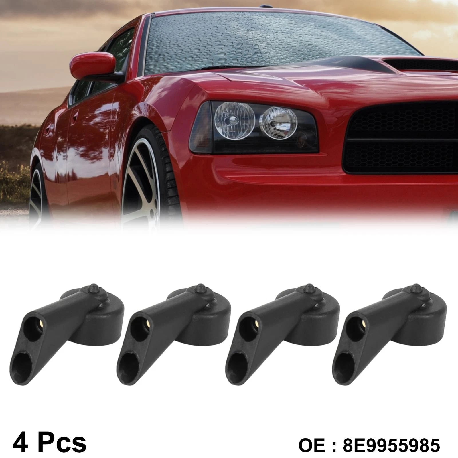 Rear Windshield Washer Nozzle Spray Pair 4pcs for Audi A1 (2009–2018)