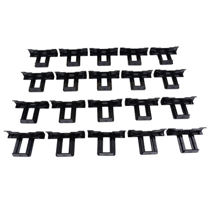 Set of 20 Plastic Mud Discharge Clips for Panels