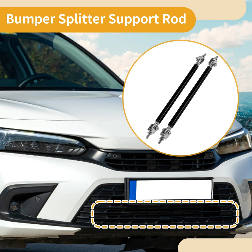 2X Adjustable Front Bumper Lip Splitter Strut Rod Tie for Universal Vehicles