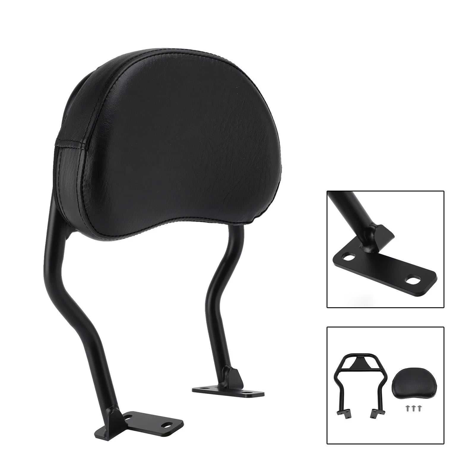 Passenger Sissy Bar Backrest for Royal Alloy GP250 Sidecar (2023) - Black