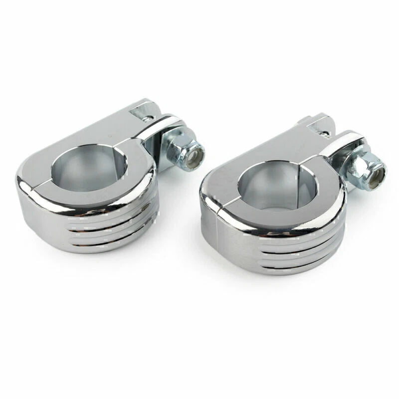 Chrome 1.25" Highway Foot Peg Mounting for Harley Touring Road King