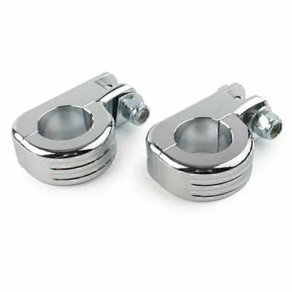 Chrome 1.25" Highway Foot Peg Mounting for Harley Touring Road King