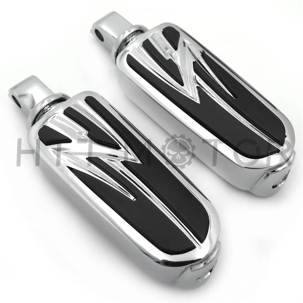Chrome Flash Lightning FootPeg for Victory King Pin (Rear)