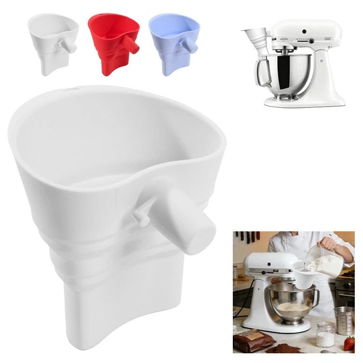 Silicone Spill Foldable Flour Funnel for KSM150 Tilt Head Mixers