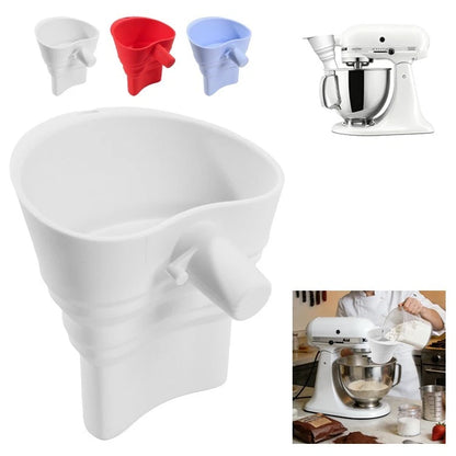 Silicone Spill Foldable Flour Funnel for KSM150 Tilt Head Mixers