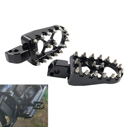 2X MX Style Rear Foot Pegs for Harley Softail Fat Bob Low Rider (2018–2023)