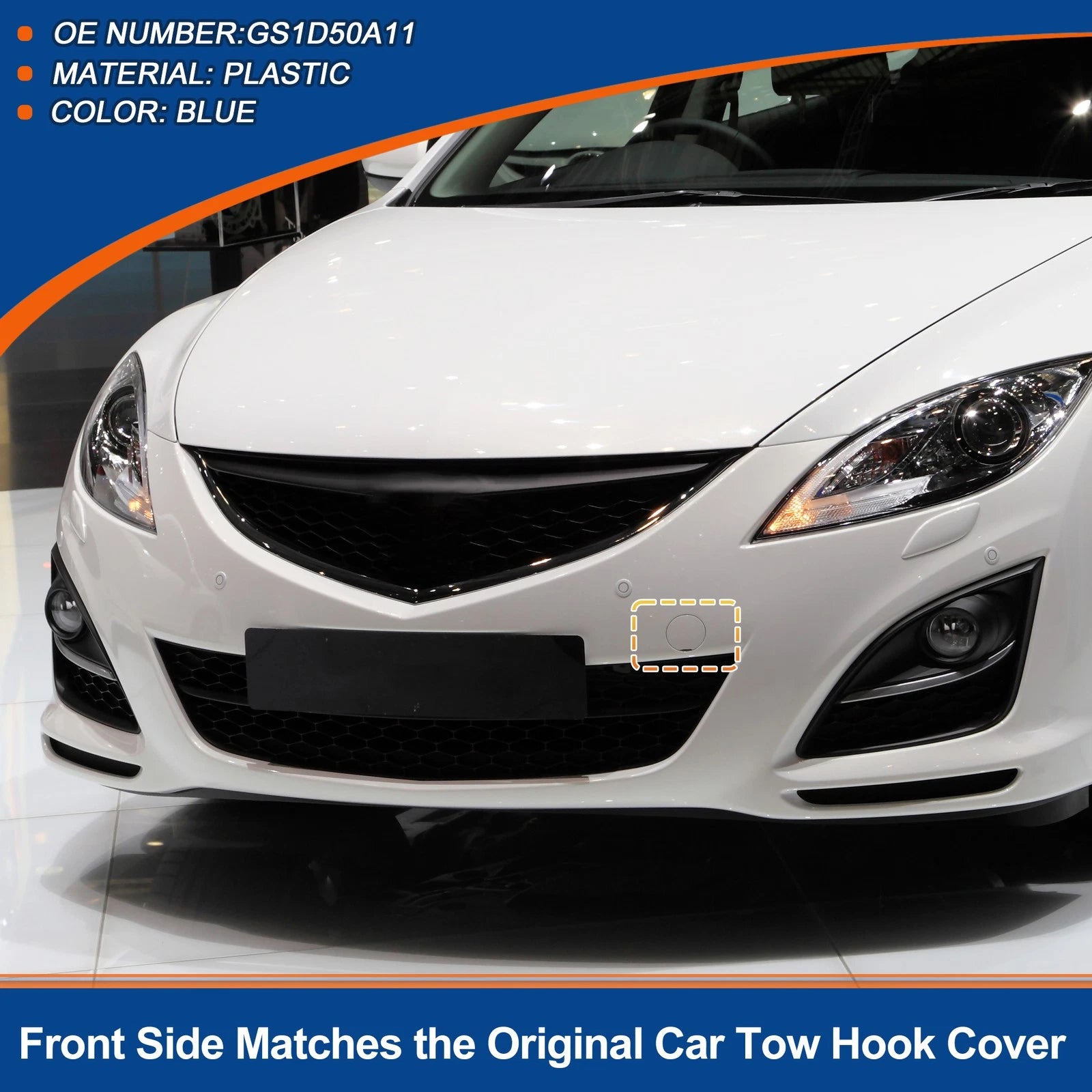 Front Right Tow Hook Cover Replacement for Mazda 6 (2008–2012)
