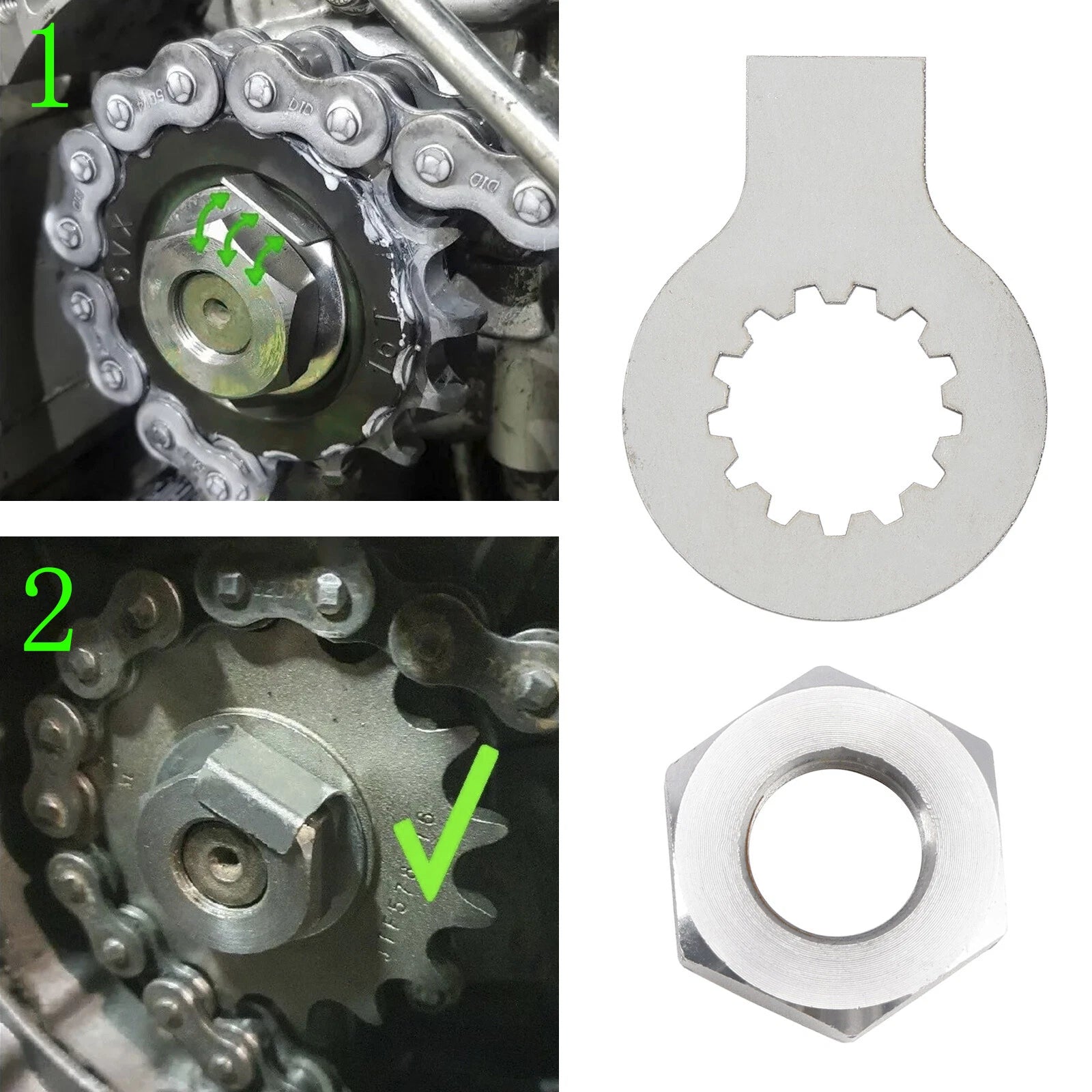 Front Sprocket Nut Lock Washer Tab Kit for Yamaha R6 YZF 600 1000 TDM 850 (1999–2023)