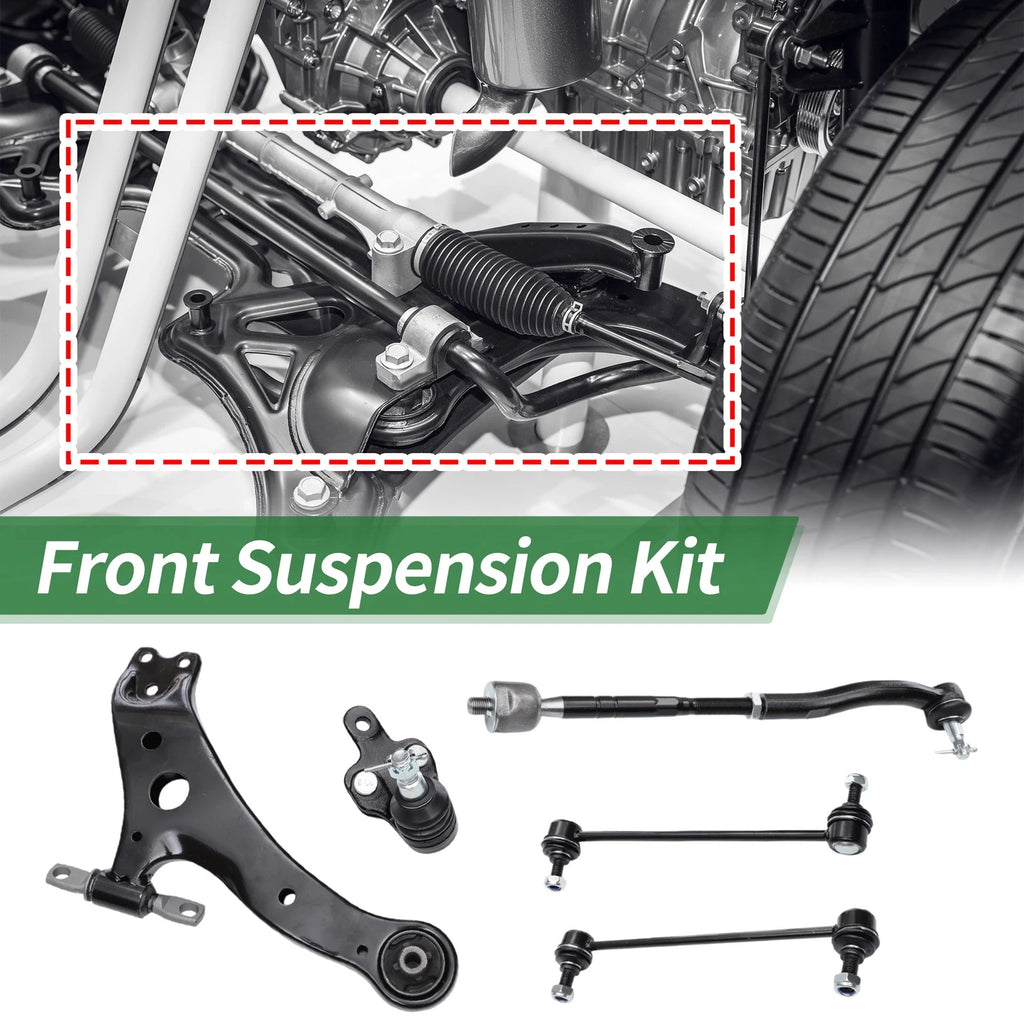 12PCS Front Suspension Lower Control Arm Kit for Toyota Camry (2005–2015)