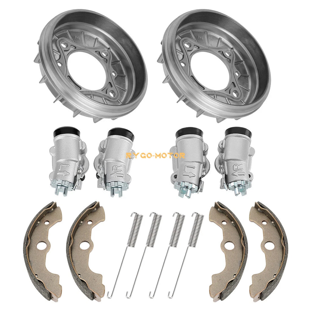 Front Brake Drums Wheel Cylinders Kit for Honda Foreman TRX400FW TRX450 (2000–2006)