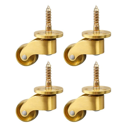 360 Degree Rotation Brass Caster Wheels (Furniture Mobility)
