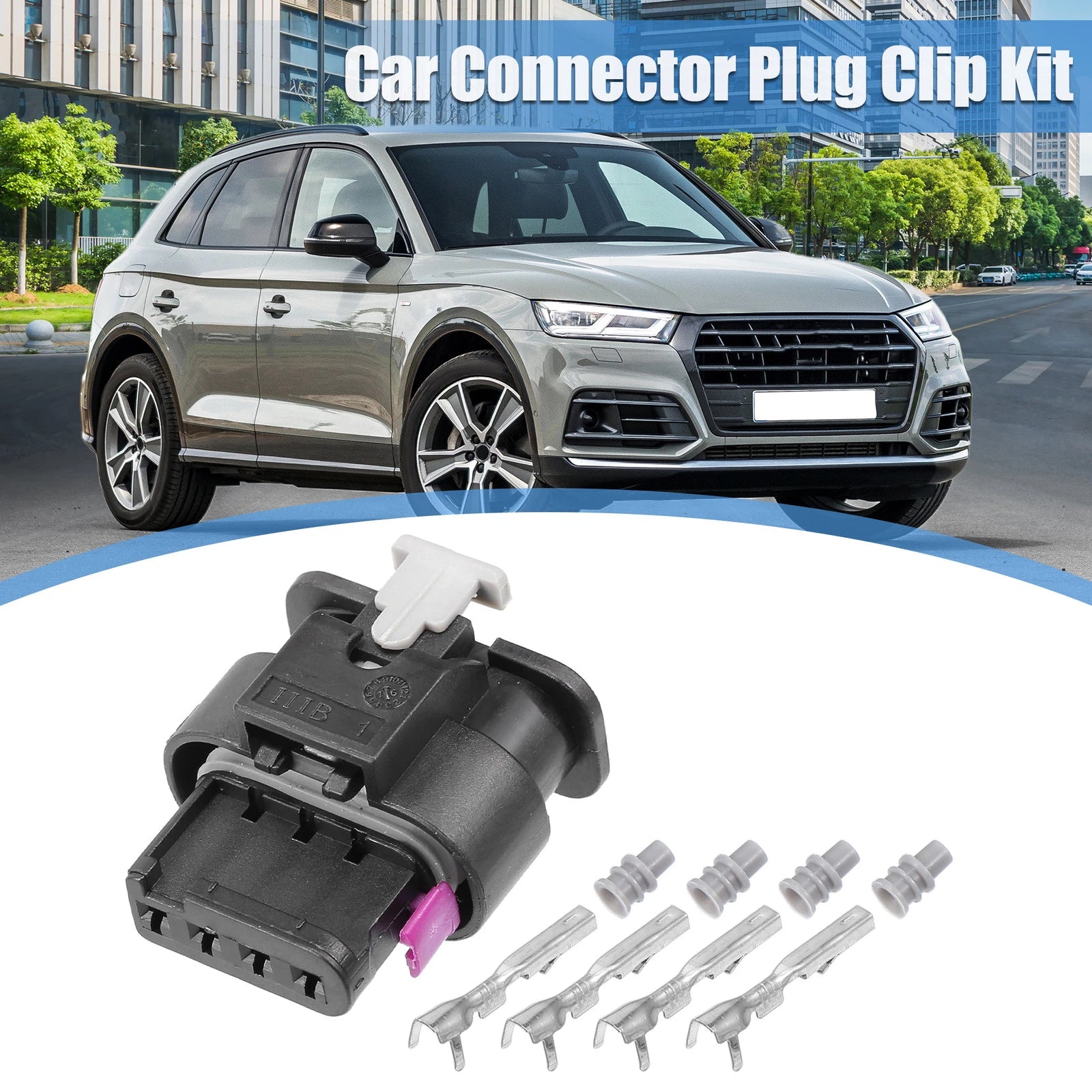 4 Way Map Sensor Connector Set for VW Audi (No.4F0973704)