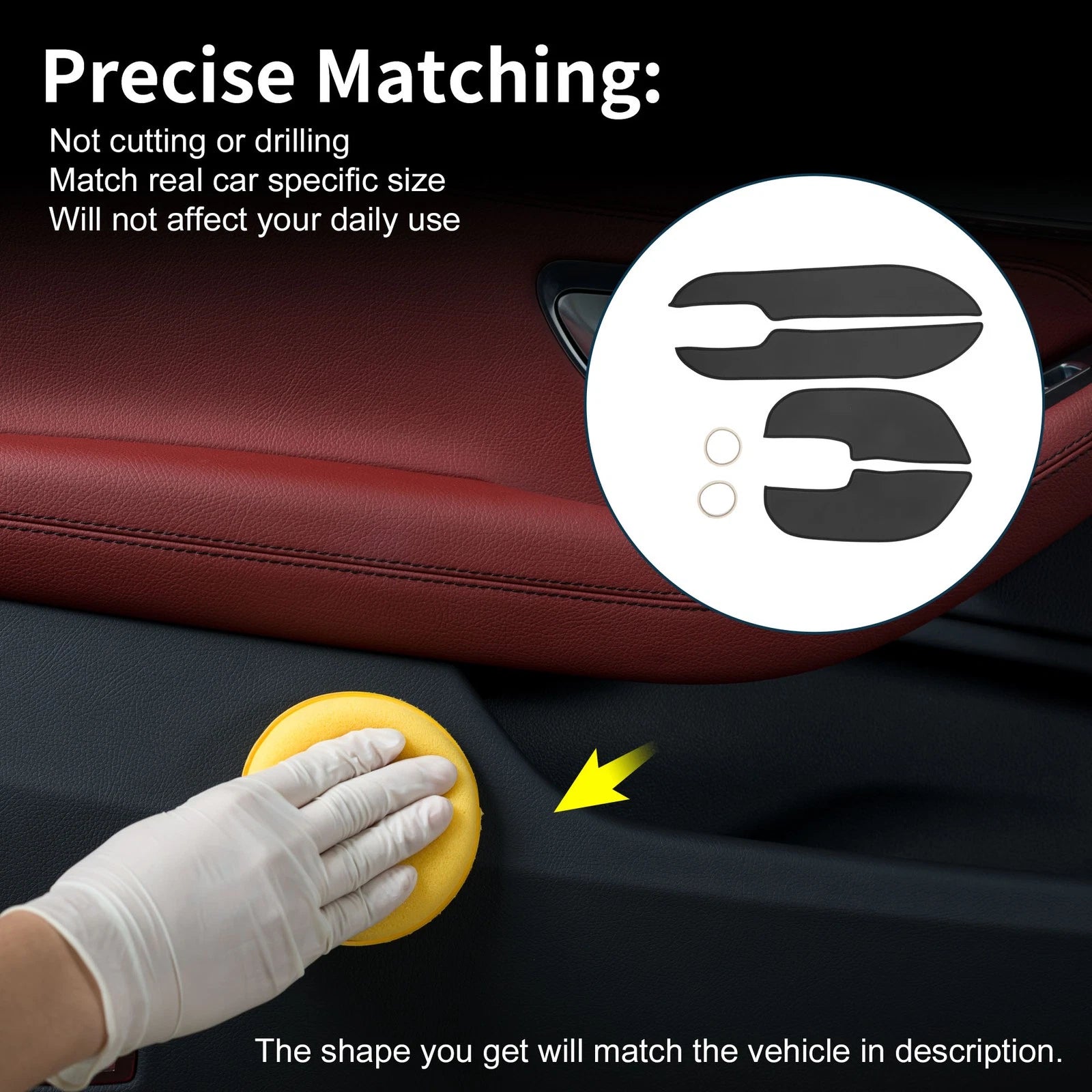 Car Door Anti Kick Pad Protector Set for Mitsubishi Outlander (2013–2020)