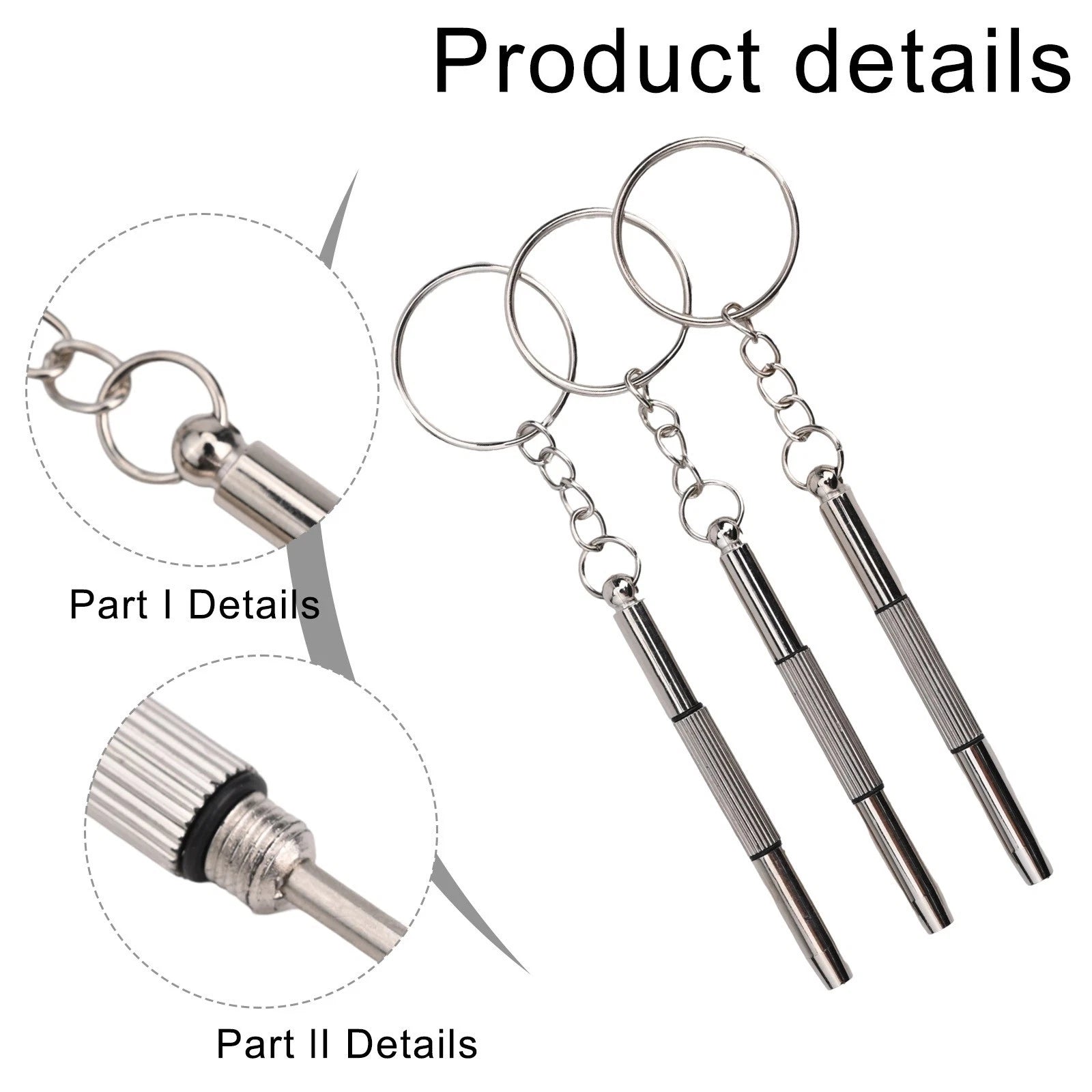 Portable Eyeglass Repair Tool Set with Cross & Flat Head Screwdrivers