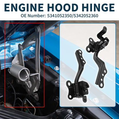 Hood Hinges Front Bonnet Bracket Replacement for Toyota Prius C (2012–2018)